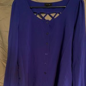 Royal blue blouse